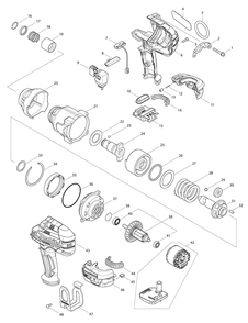 Diagram Diagram and Parts List for XWT09M  Makita Wrench