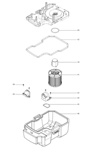 Fig-1 Diagram and Parts List for XCV11Z  Makita Canister Vacuum