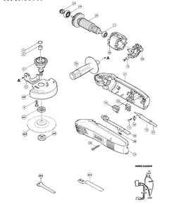 Page 1 Diagram and Parts List for N900  Makita Grinder