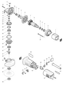 Part Location Diagram of 687140-7 Makita Strain Relief