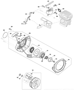 Diagram 4 Diagram and Parts List for EA3200SRBB  Makita Chainsaw