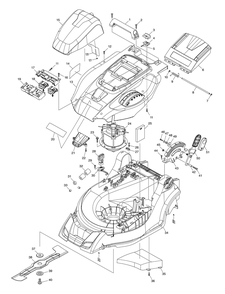 Page 4 Diagram and Parts List for XML02Z  Makita Lawn Mower