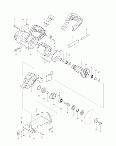 Part Location Diagram of 158836-2 Makita Blade Case Complete