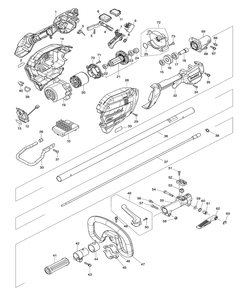 Fig-0 Diagram and Parts List for GUX01Z  Makita Trimmer