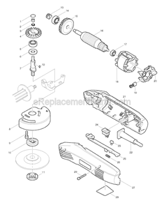 Part Location Diagram of 782412-6 Makita Lock Nut Wrench 28