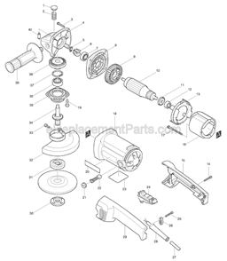 Part Location Diagram of 650101-0 Makita Switch