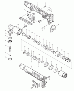 Page 1 Diagram and Parts List for XLT02Z  Makita Drill