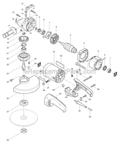 Part Location Diagram of CB204 Makita Carbon Brush Set