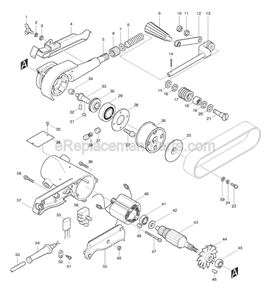 Part Location Diagram of 253058-0 Makita Flat Washer 7
