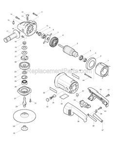 Part Location Diagram of 192978-2 Makita Rubber Pad