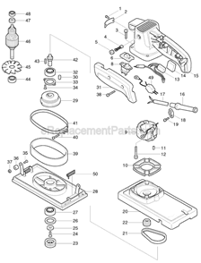 Part Location Diagram of 651656-8 Makita Switch SS203KY-3