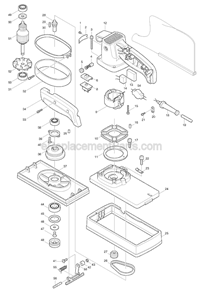 Page A Diagram and Parts List for 9045N  Makita Sander Polisher