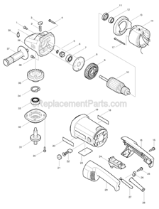 Part Location Diagram of 183029-2 Makita Handle Set