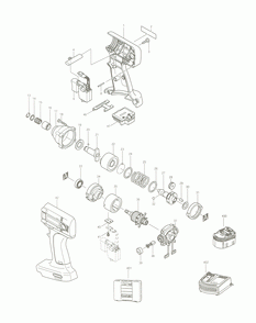Page 1 Diagram and Parts List for BTD120Z  Makita Drill