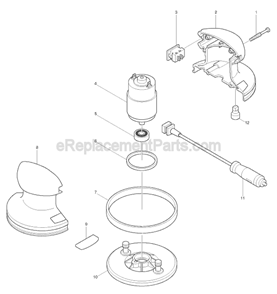 Page A Diagram and Parts List for 9200Y  Makita Sander Polisher