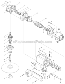 Part Location Diagram of 651606-3 Makita Switch Ss106a-7