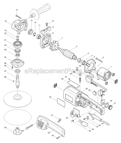 Page A Diagram and Parts List for 9207SPC  Makita Sander Polisher