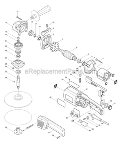 Page A Diagram and Parts List for 9217SPC  Makita Sander Polisher