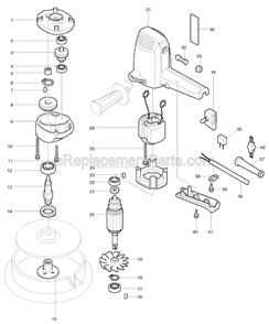 Page A Diagram and Parts List for 9218PBL  Makita Sander Polisher