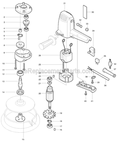 Part Location Diagram of 794176-0 Makita Wool Bonnet 180