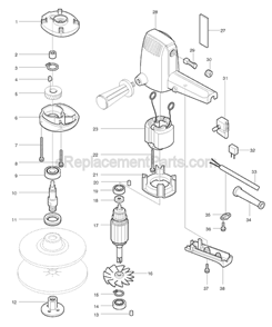 Page A Diagram and Parts List for 9218SB  Makita Sander Polisher