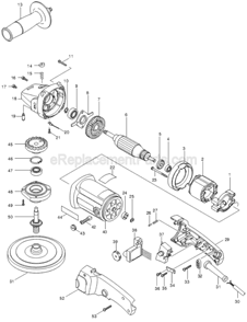 Page A Diagram and Parts List for 9227CY  Makita Sander Polisher