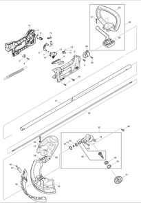 Page 2 Diagram and Parts List for BBC300L  Makita Trimmer