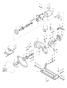 Page 1 Diagram and Parts List for 5401N  Makita Saw