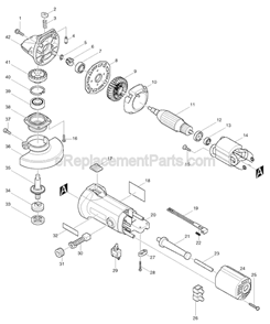 Part Location Diagram of 224377-1 Makita Inner Flange 35