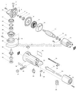 Part Location Diagram of 165053-7 Makita Wheel Cover