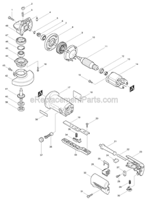 Part Location Diagram of 651947-7 Makita Switch 1247.0302