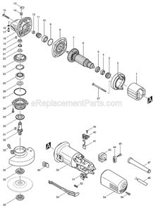Part Location Diagram of 782424-9 Makita Lock Nut Wrench