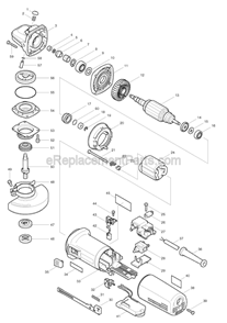 Part Location Diagram of CB340 Makita Carbon Brush Set