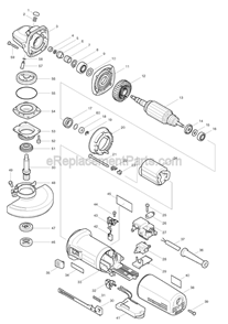 Part Location Diagram of 417186-7 Makita Switch Lever