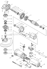 Part Location Diagram of 224574-9 Makita Lock Nut 5/8-48