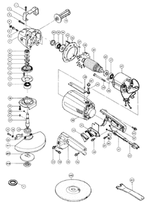 Part Location Diagram of 191215-1 Makita 9in Wheel Guard