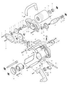 Part Location Diagram of 911285-2 Makita Pan Head Screw M5X60
