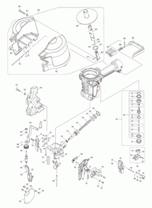 Page 1 Diagram and Parts List for AN935H  Makita Nailer