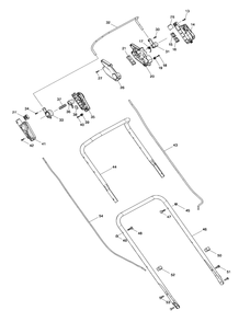 Fig-0 Diagram and Parts List for XML07Z  Makita Lawn Mower