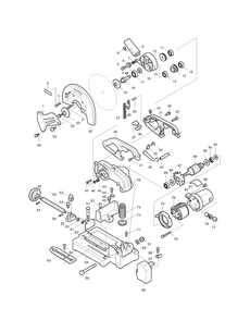 Page 1 Diagram and Parts List for LC1210  Makita Saw
