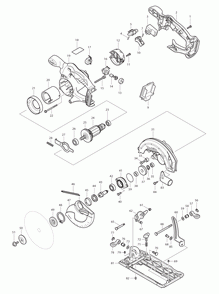 Page 1 Diagram and Parts List for XSS02Z  Makita Saw