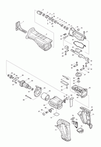 Page 1 Diagram and Parts List for BJR182X Type 3 Makita Saw
