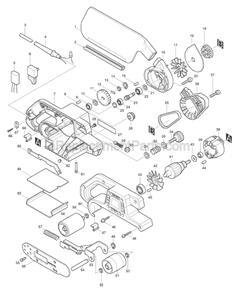 Part Location Diagram of 241833-6 Makita Fan 70