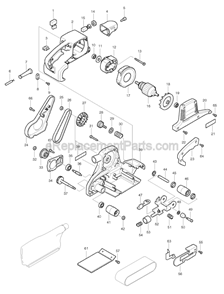 Part Location Diagram of 151744-6 Makita Tension Roller Arm