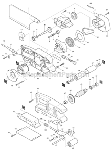 Part Location Diagram of 651285-7 Makita Switch