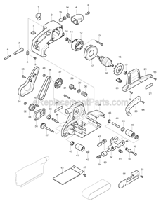 Page A Diagram and Parts List for 9920  Makita Sander Polisher