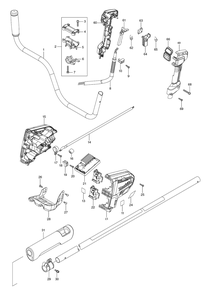 Fig-0 Diagram and Parts List for DUR368A  Makita Trimmer
