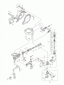 Page 1 Diagram and Parts List for AN250HC Type 1 Makita Nailer