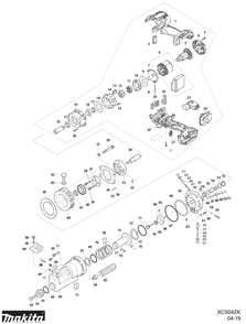 Diagram Diagram and Parts List for XCS04ZK  Makita Rebar Tools