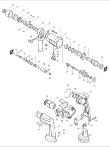 Page 1 Diagram and Parts List for HR160DWA  Makita Drill